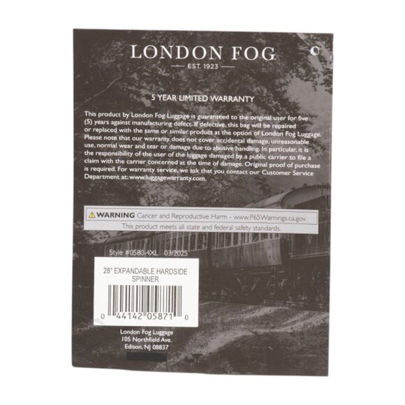 LONDON FOG BLACK PLAID 15in Devonshire Softside Under Seat Bag - Picture 4 of 4